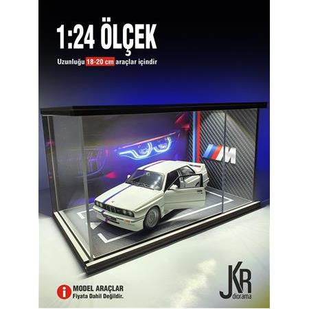 BMW M Serisi V1 Diecast Led Işıklı Akrilik Korumalı Stand/Diorama 1:24 ÖLÇEK