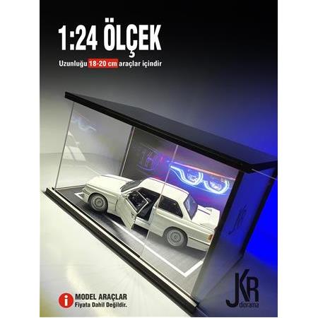 BMW M Serisi V1 Diecast Led Işıklı Akrilik Korumalı Stand/Diorama 1:24 ÖLÇEK